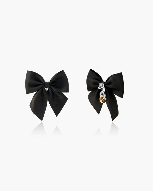Black Bow Earrings