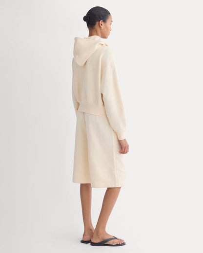 Lightweight Terry Cropped Full-Zip | Parchment