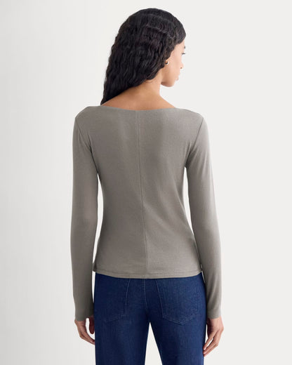 Button-Up Top in Butterluxe | Taupe