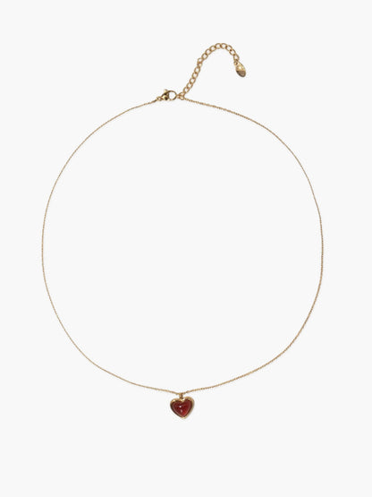 Carnelian Stone Heart Necklace