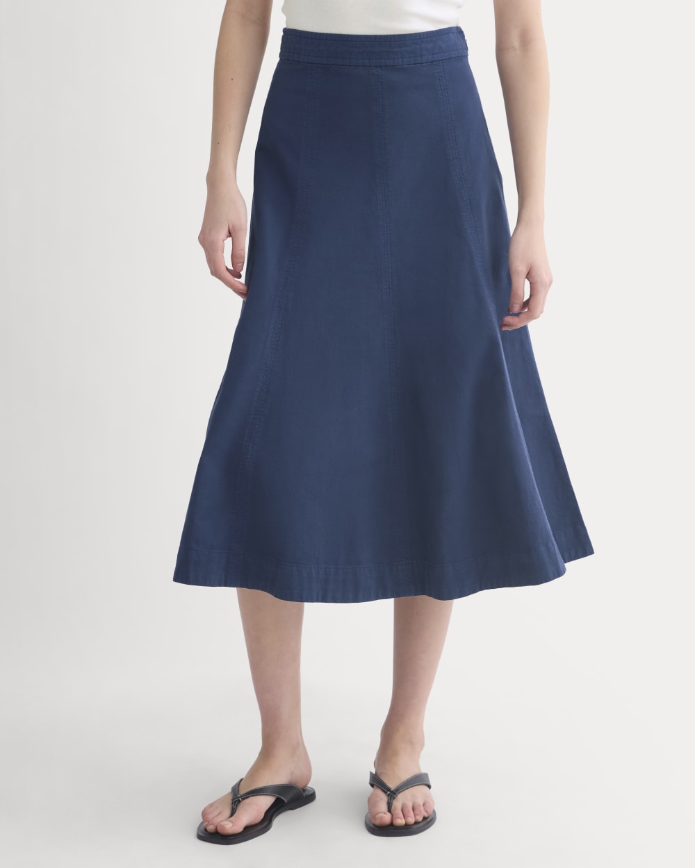 Seamed Midi Skirt | Navy