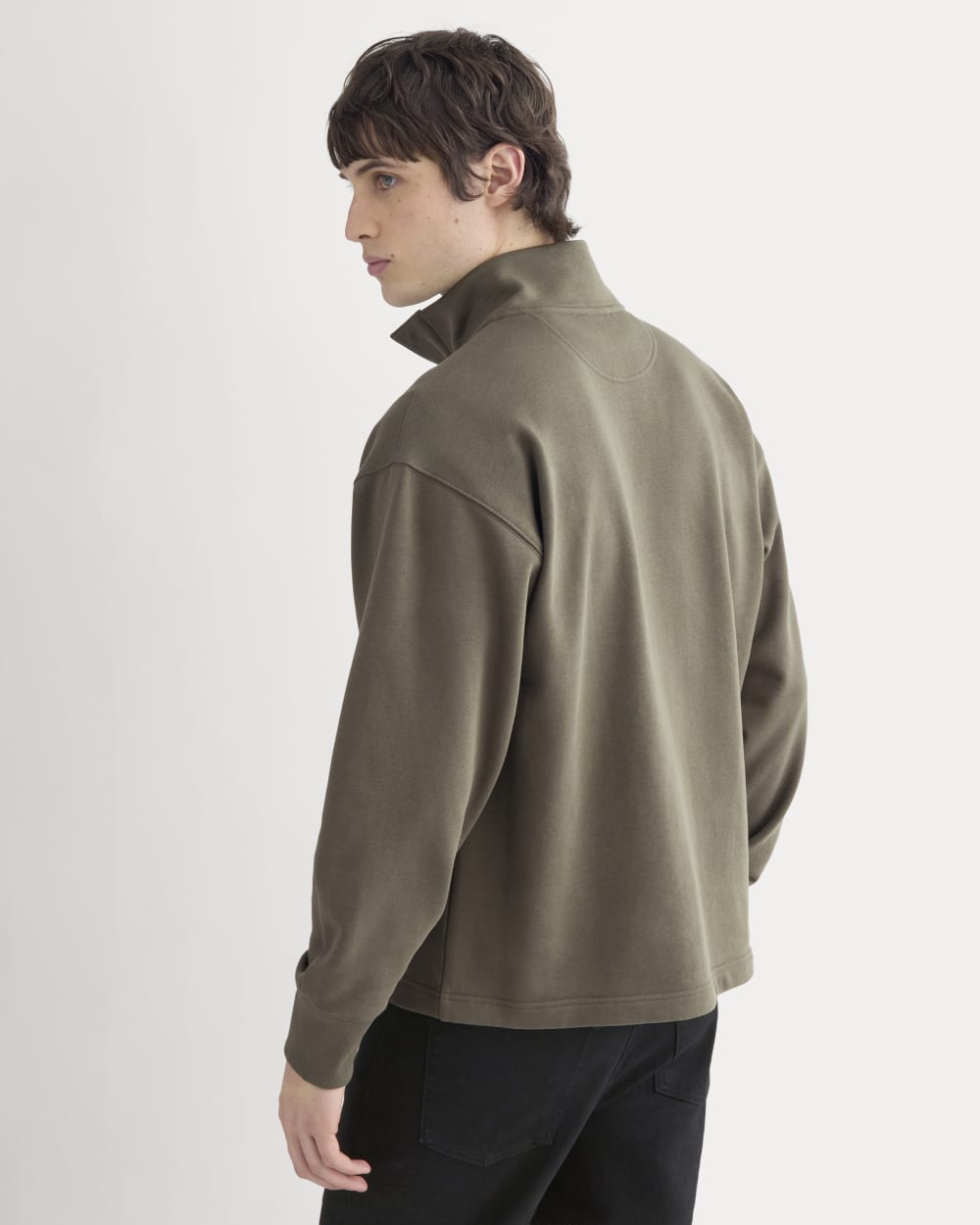 Off-Duty Terry Pullover | Olive Night