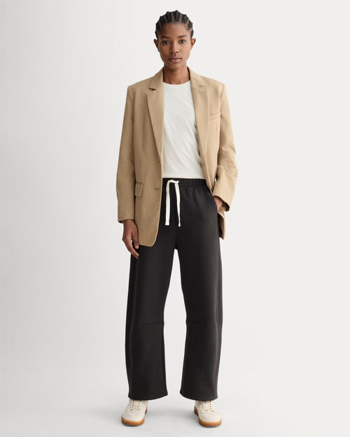 Luxe Fleece Barrel Sweatpant | Black