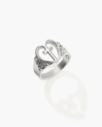 Creda Heart Cross Ring