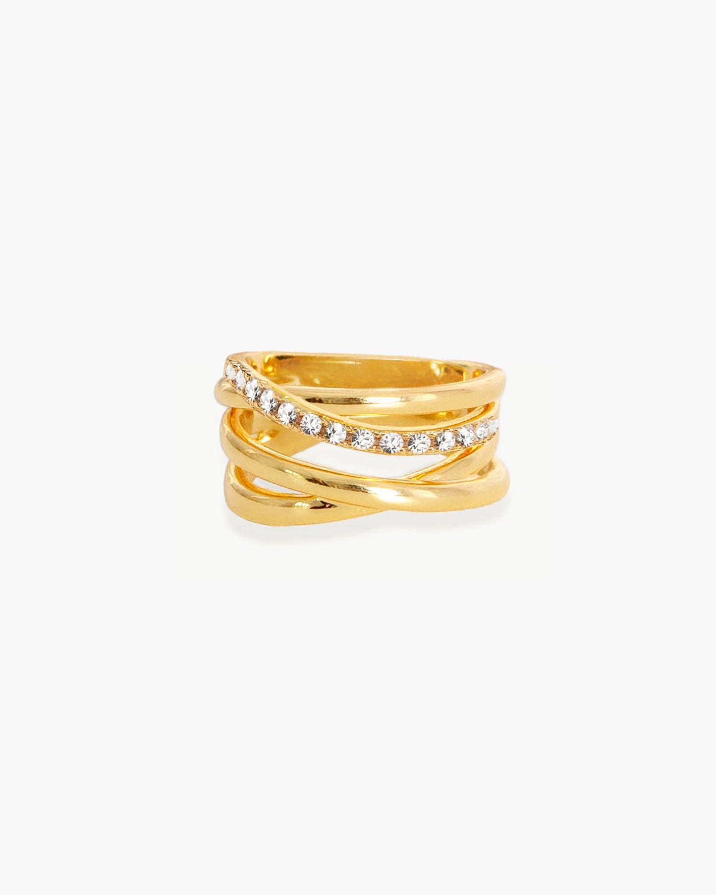 Criss Cross Pave Ring