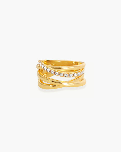 Criss Cross Pave Ring
