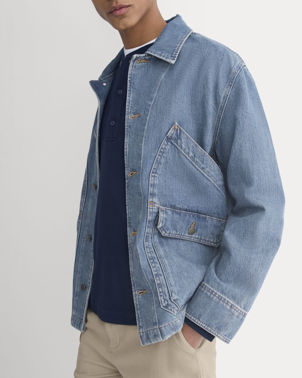 Relaxed Denim Barn Jacket | Robbins Indigo