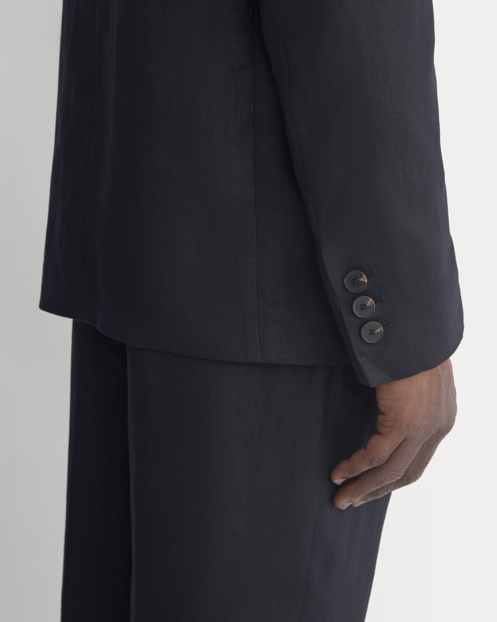 Soyeux Linen Linen Blazer | Black