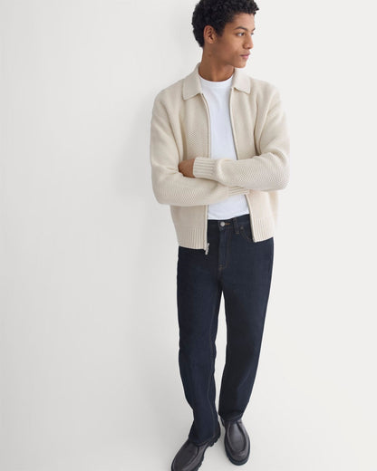 Honeycomb Sweater Jacket | Heathered Oat