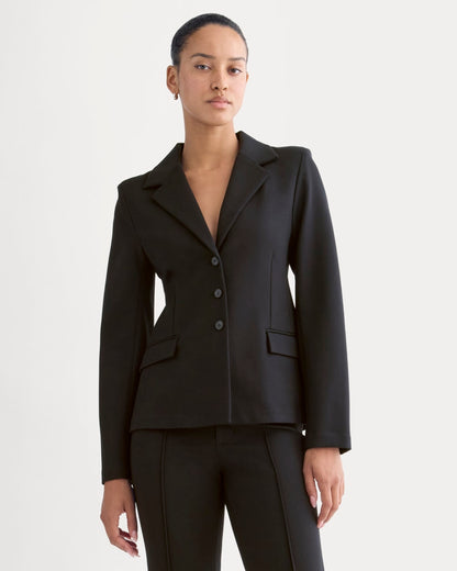 Ponte Sculpted Blazer | Black