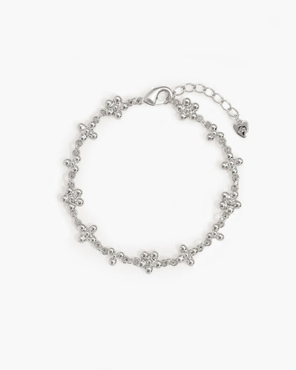 Daisy Molecule Bracelet in Silver