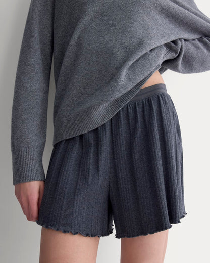 Lounge Rib Short | Heathered Soot