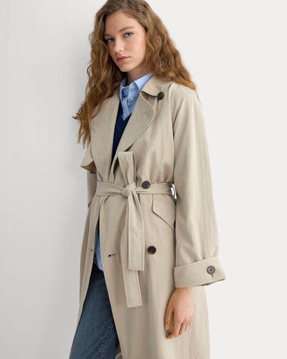 Drapey Twill Trench | Trench Coat Khaki