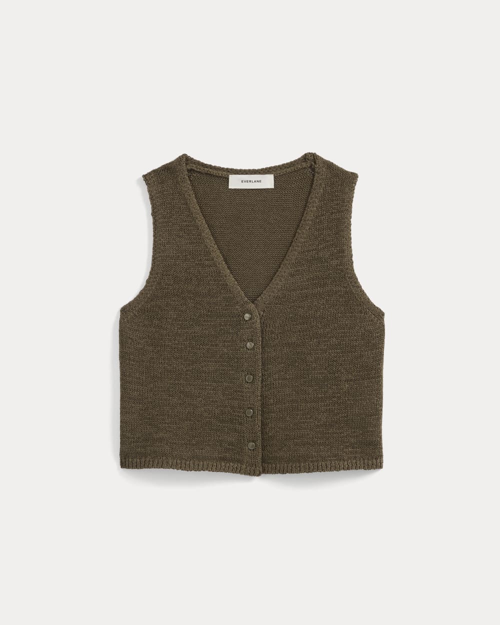 Button-Front Tank in Tape Yarn | Beech
