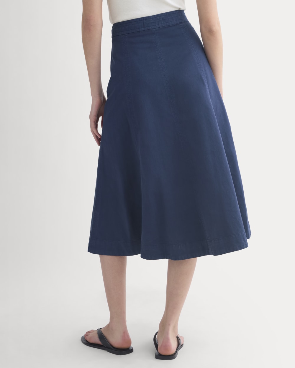 Seamed Midi Skirt | Navy