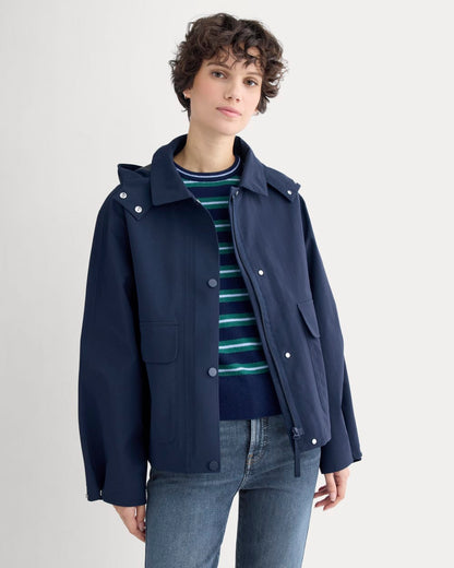 Re:Cycled Nylon Barrel Jacket | Deep Navy