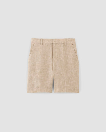 The 7" Linen Trouser Short | Cornstalk Chambray