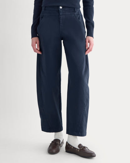 Double-Stitch Barrel Pant | Navy