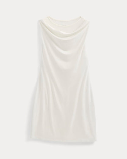 Cowl Neck Mini Dress | Bone