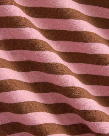 The Box-Cut Tee in Essential Cotton | Toffee/Pink | No Pocket