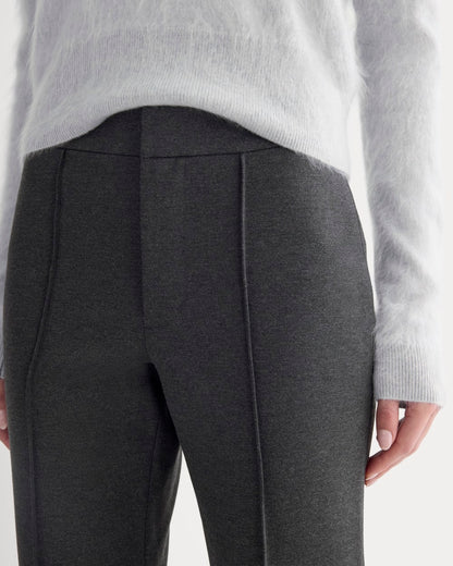Slim Trouser in Ponte | Heathered Soot