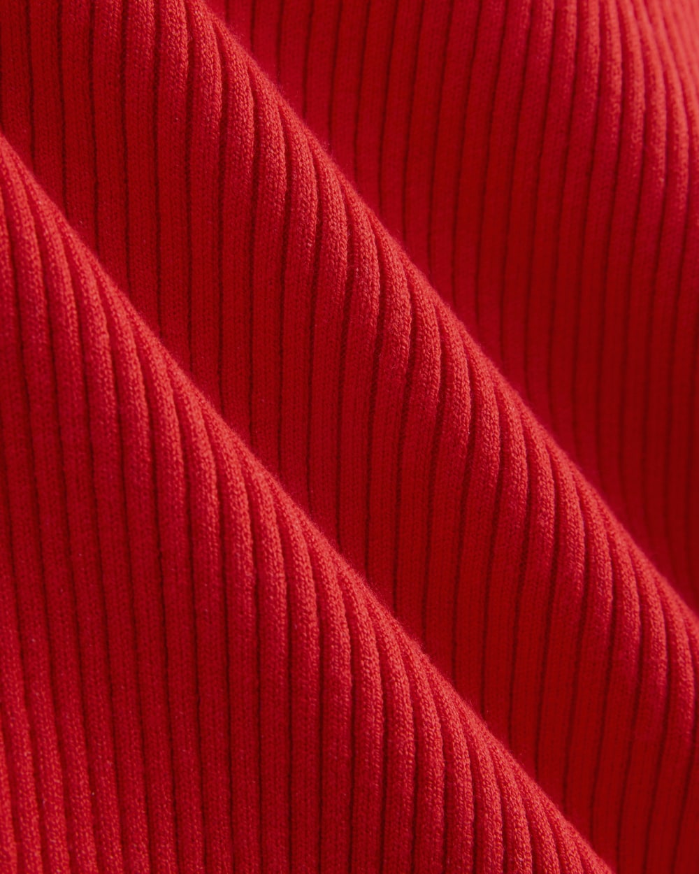Cutaway Ribbed Midi Dress | Fiery Red