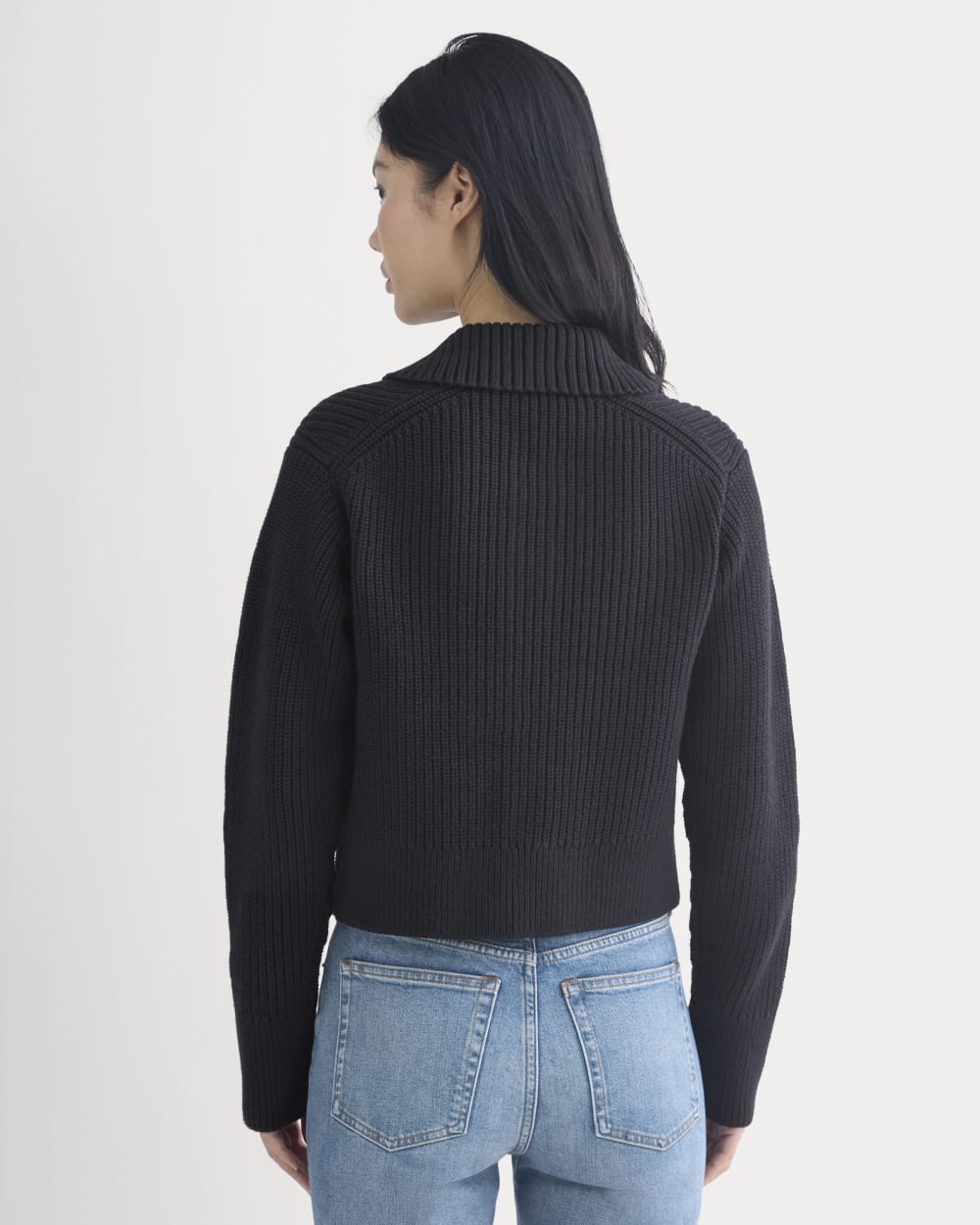 Shrunken Cardigan in Everyday Cotton | Black