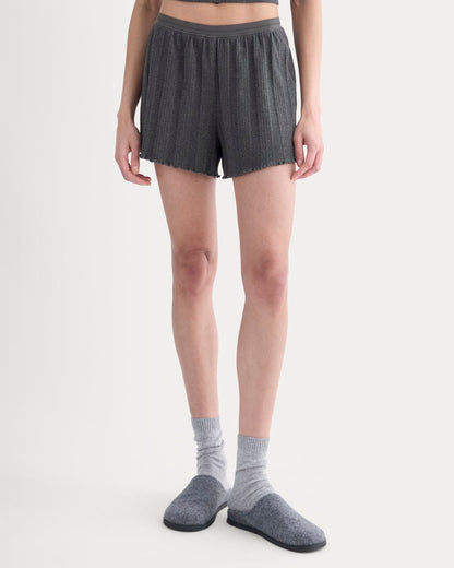 Lounge Rib Short | Heathered Soot