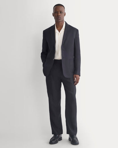 Soyeux Linen Linen Blazer | Black