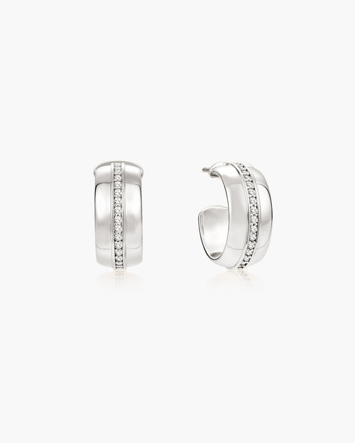 Vice Hoop Earrings in Silver
