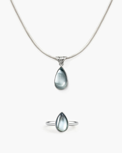 Waterdrop Ring in Marine Blue