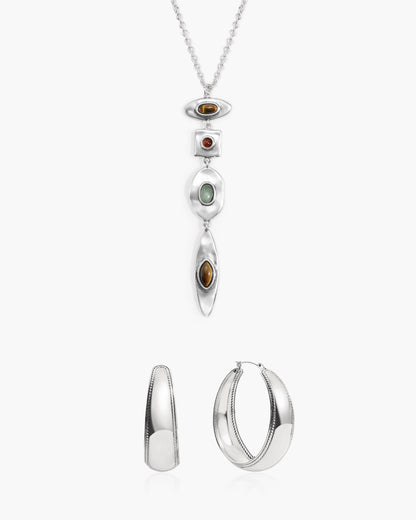 Petra Multi-Stone Drop Necklace