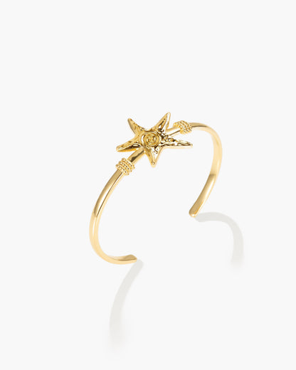 Gold Starfish Bangle
