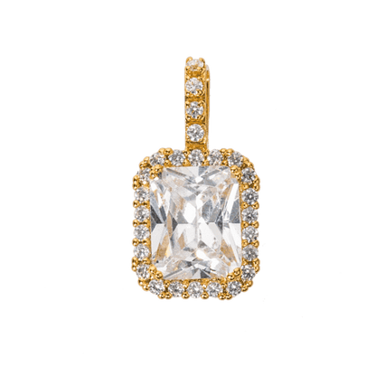 Cross and Stone Set in Yellow Gold
