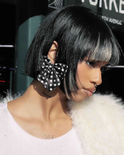 Polka Dot Bow Earrings