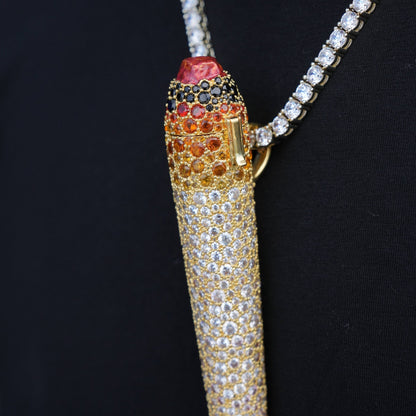 Collectible King Joint Holder Pendant in Yellow Gold