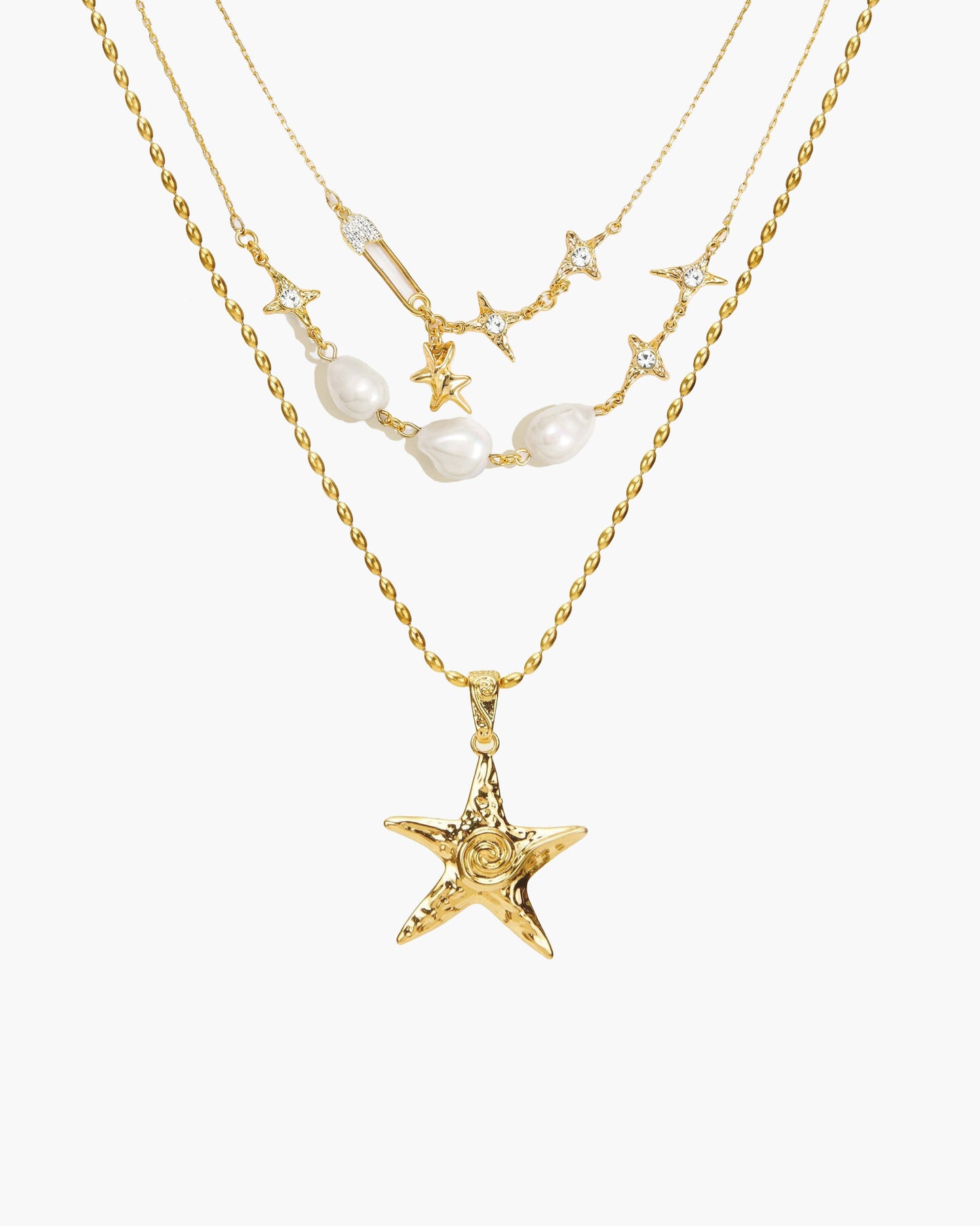 Silver Starfish Necklace