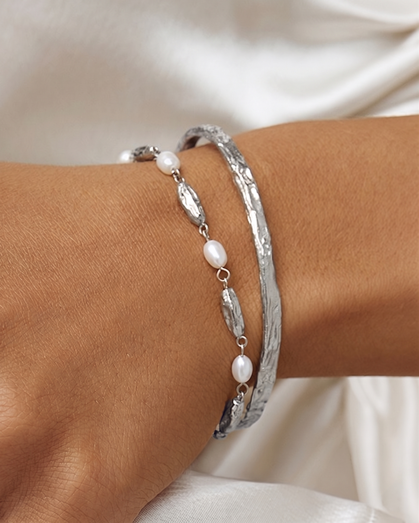 Helena Bracelet Stack - Silver