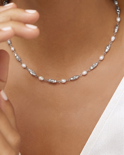 Mimi Pearl and Silver Necklace