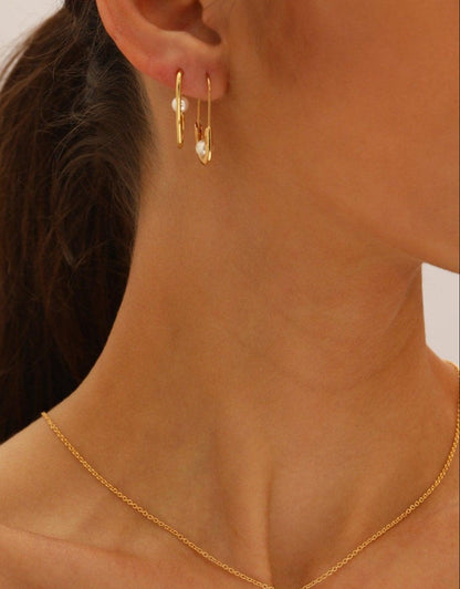Petite Safety Pin Earrings