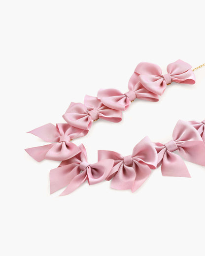 Pink Bow Necklace