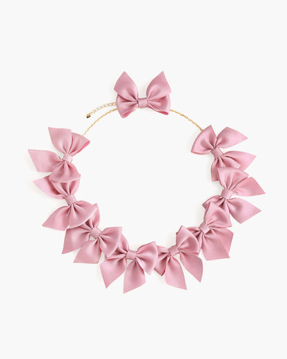 Pink Bow Necklace