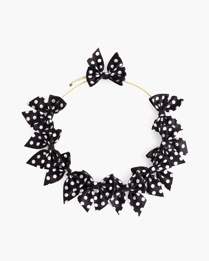 Polka Dot Bow Necklace