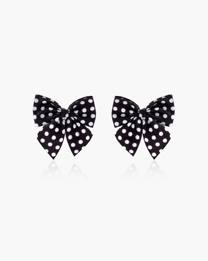 Polka Dot Bow Earrings