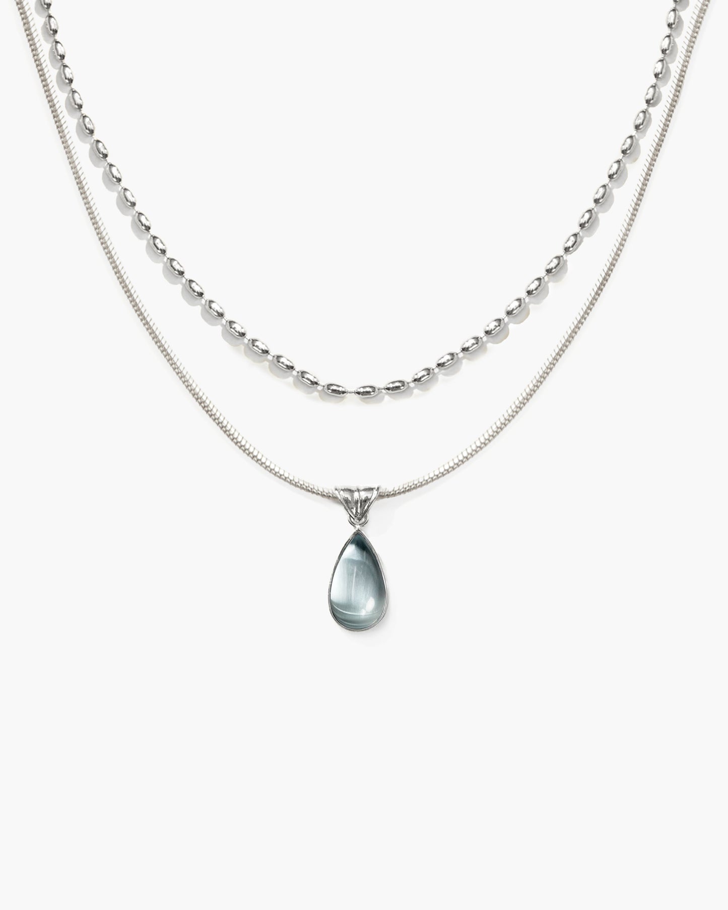 Waterdrop Necklace in Marine Blue