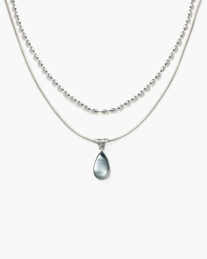 Waterdrop Necklace in Marine Blue
