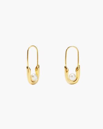 Silver Petite Safety Pin Earrings