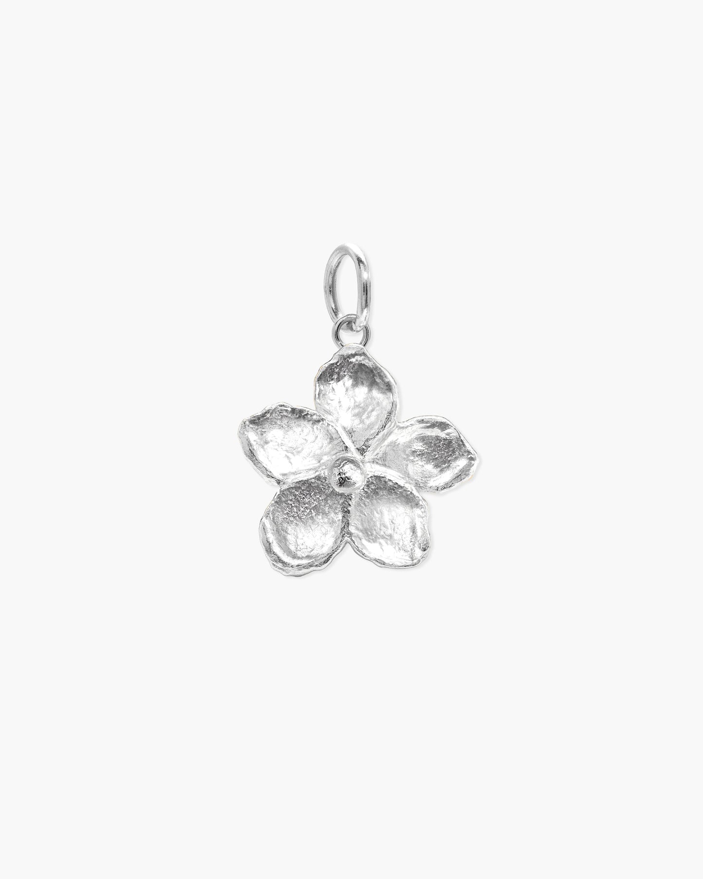 Textured Floral Pendant in Gold