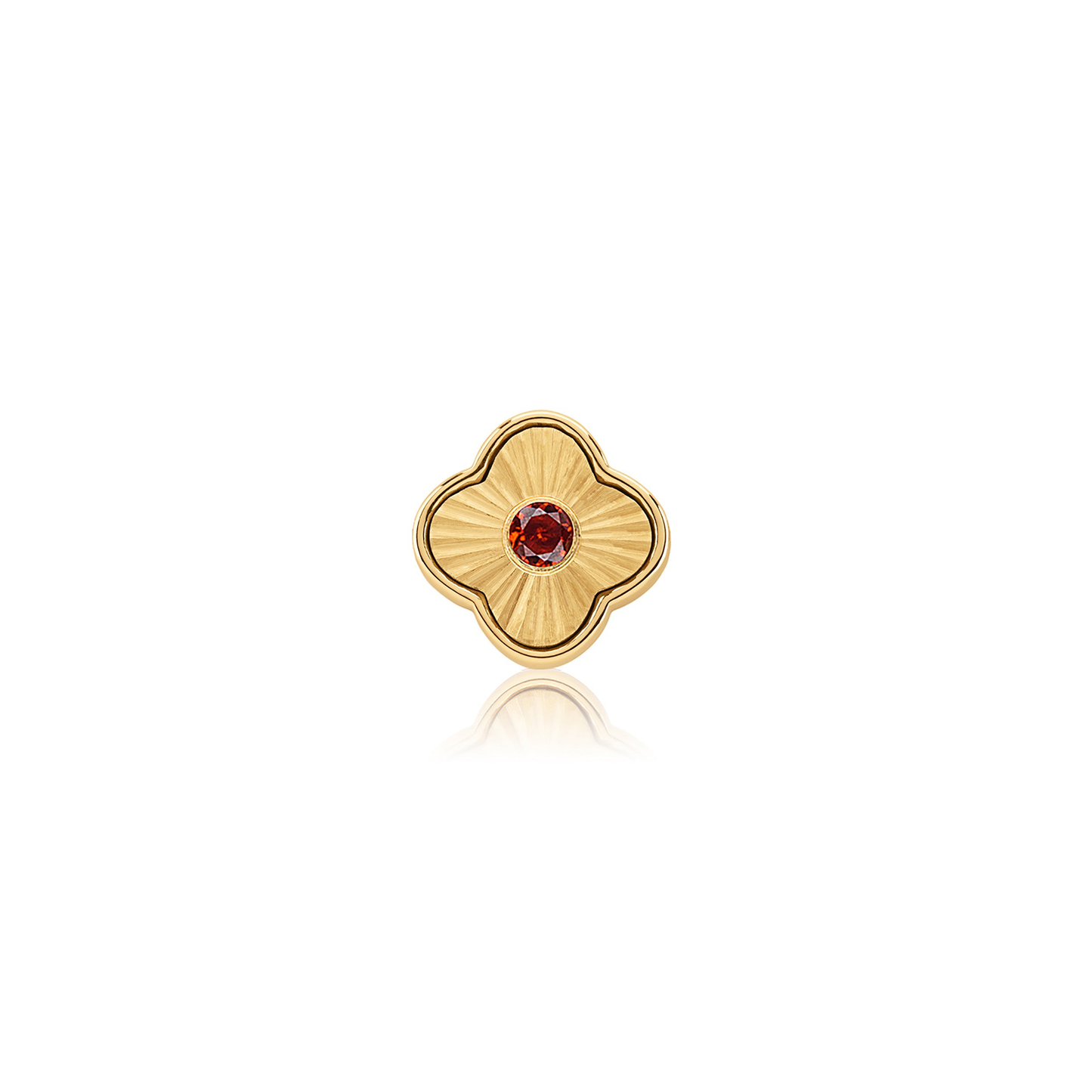 Textured Clover Charms (Gold) - Birthstones