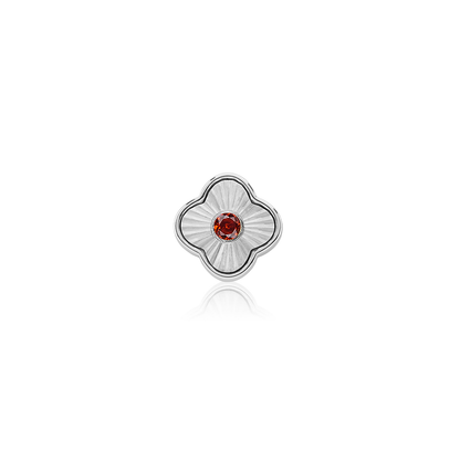 Textured Clover Charms (Silver) - &